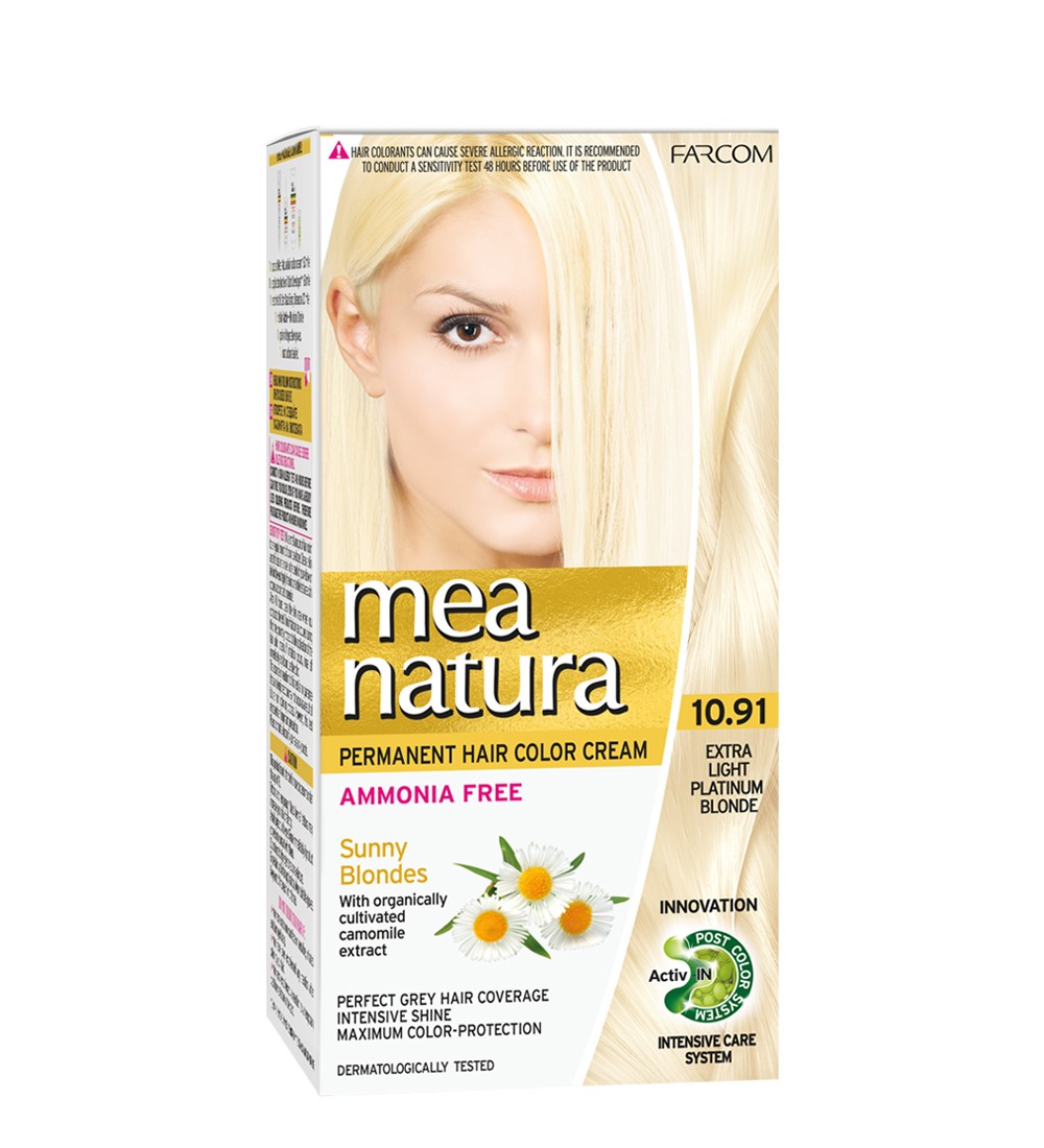 Стойкая крем-краска для волос без аммиака 10.91- Экстрасветлый платиновый блонд